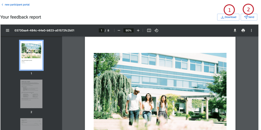 viewing a report in 360