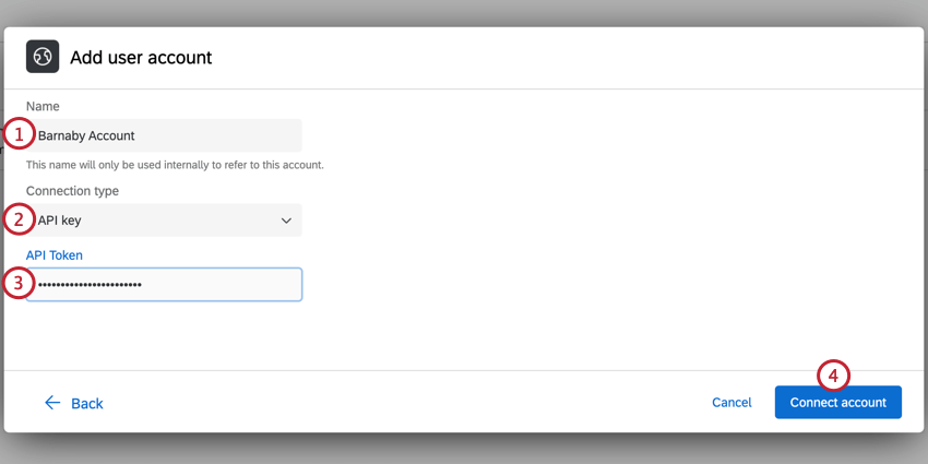 ajout dun nouveau compte API