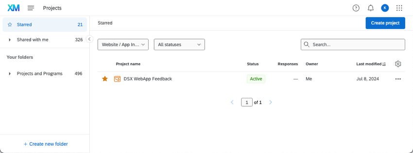website erkenntnisse projekt auf der seite projekte
