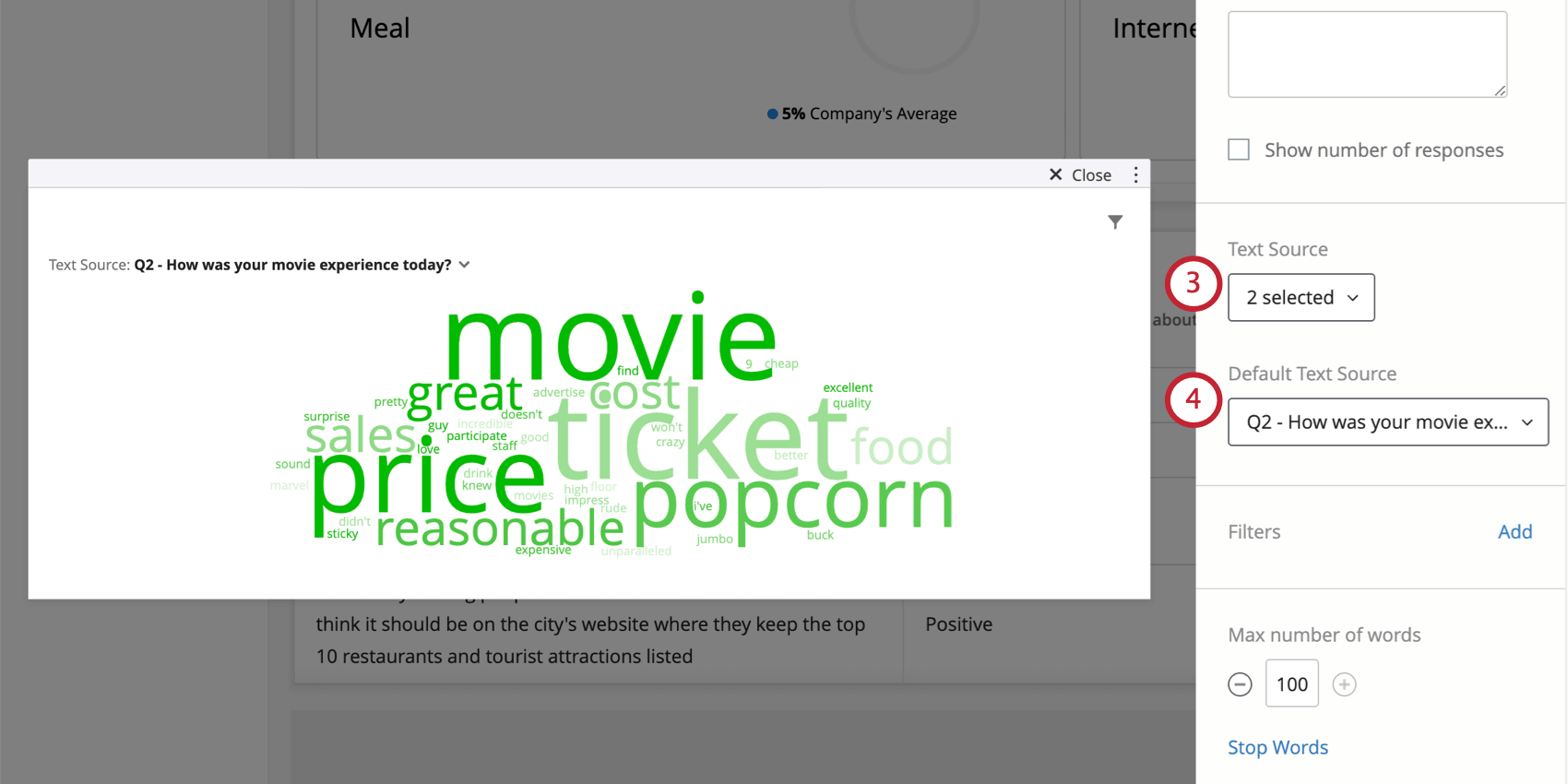 Can select multiple under widget text source