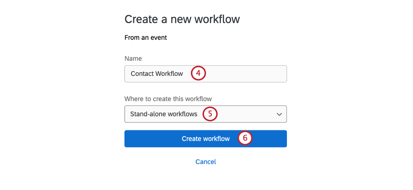 naming and selecting a location for your workflow
