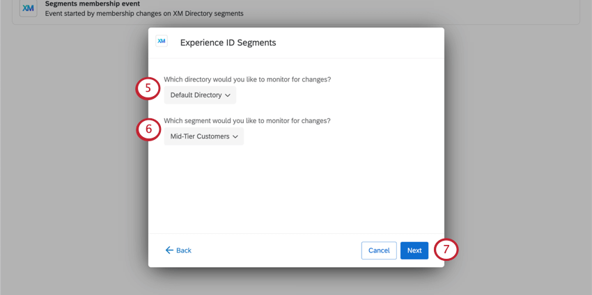 Nova janela onde está escrito Qual diretório você gostaria de monitorar quanto a alterações? Qual segmento você gostaria de monitorar para alterações?