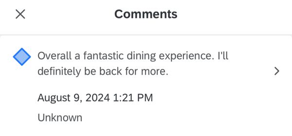 sharing a comment