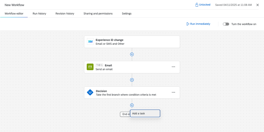 workflow editor