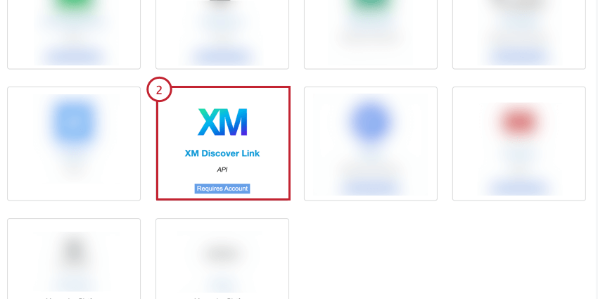 scelta del connettore XM DISCOVER link