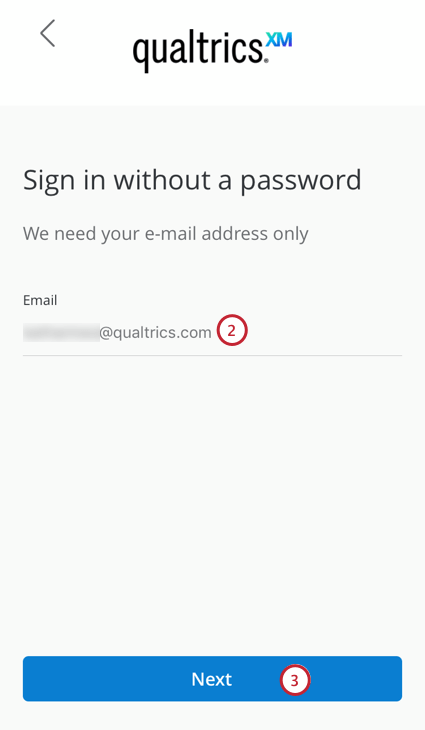 Geben Sie eine E-Mail-Adresse ein, um einen Anmeldelink zu erhalten