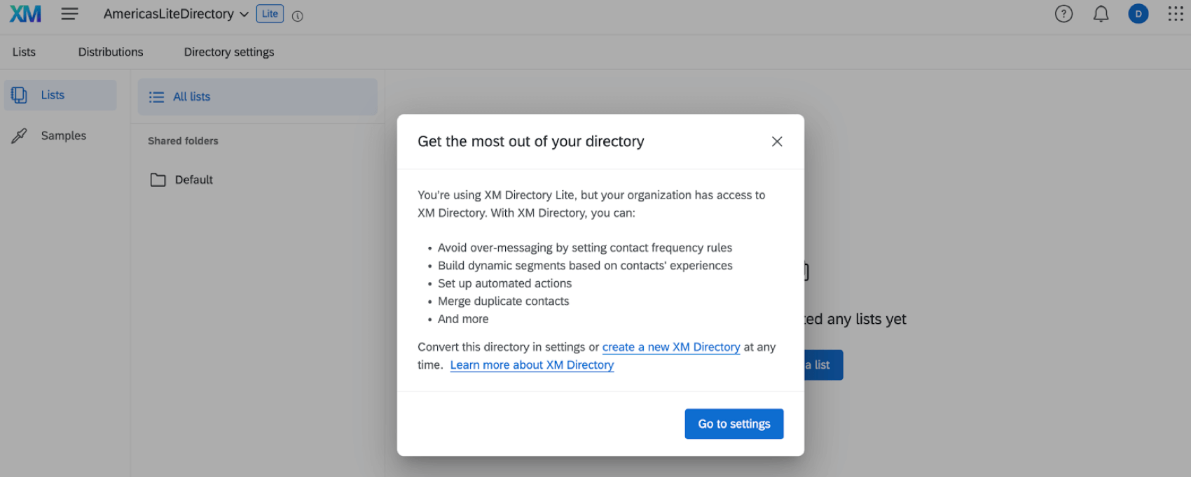 pop up about converting a directory
