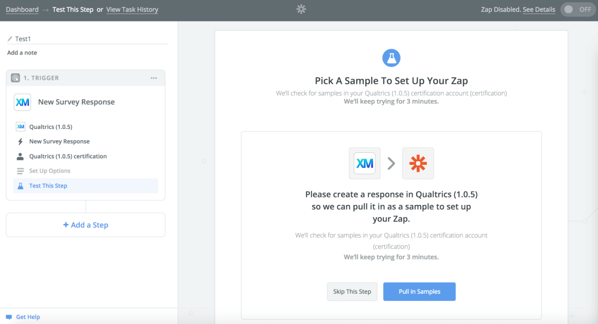 Zapier sample test