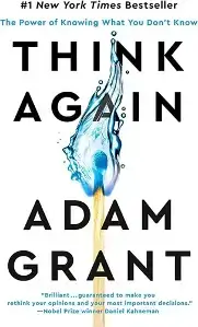 Think Again by Adam Grant book cover.