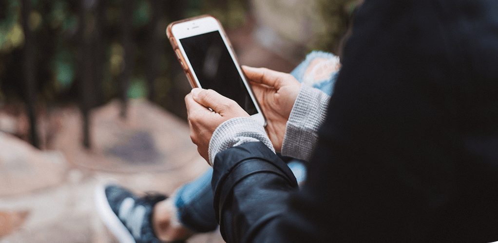 phone in hands