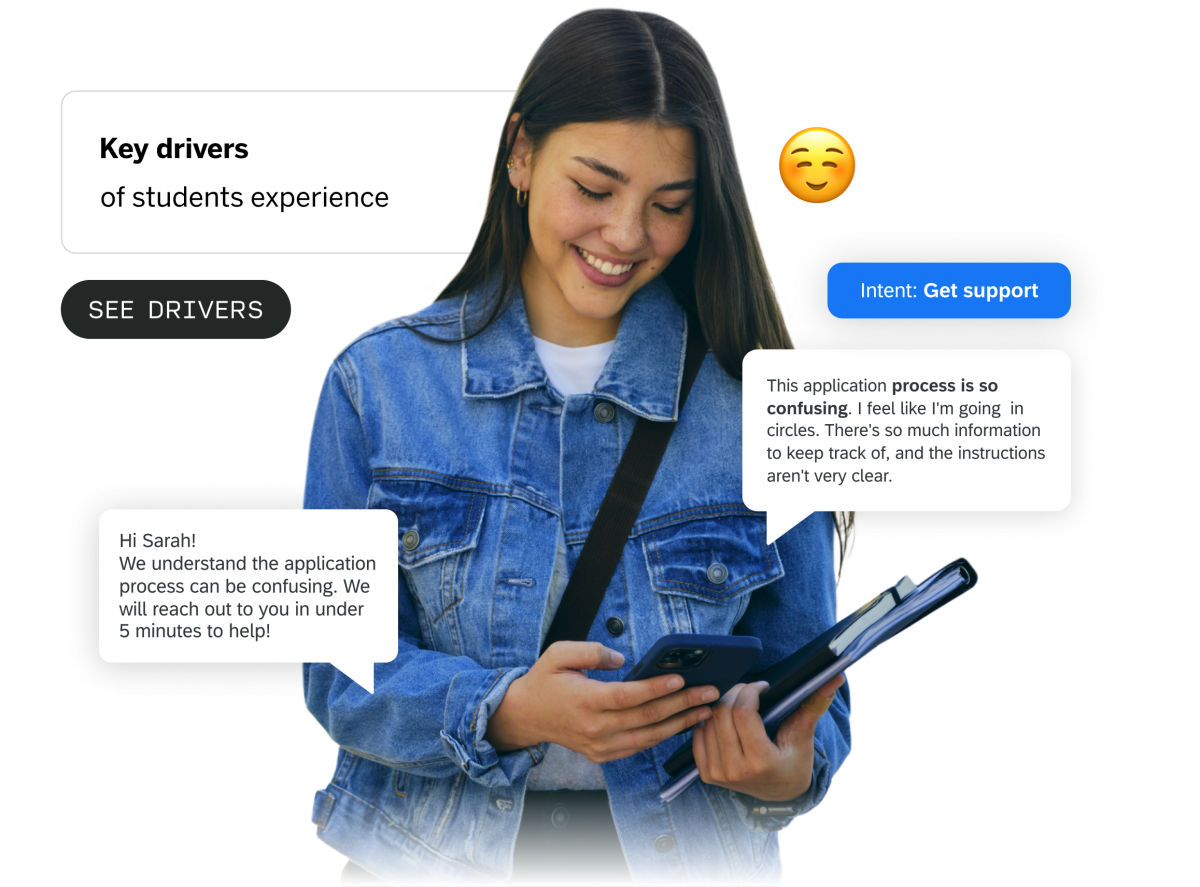 Key drivers of student experience examples.