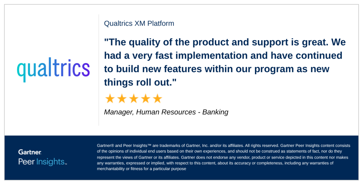 Customer testimonial from a human resources manager in banking.