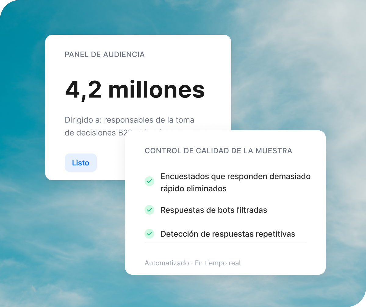 Tarjetas Qualtrics: sinc. activa Salesforce CRM, Tableau y Jira, y alerta cambio de sentimiento notificada automáticamente a 3 equipos.