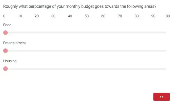 slider survey example